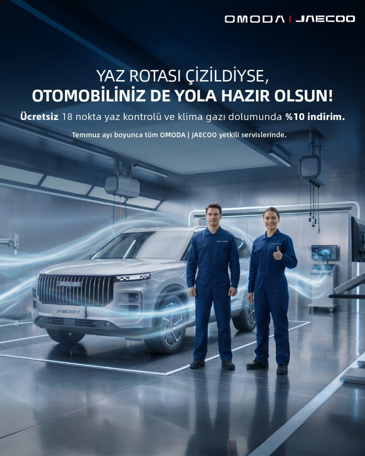OMODA | JAECOO'dan Yaz Bakımı Kampanyası: Güvenli Yolculuklar İçin 18 Nokta Kontrol